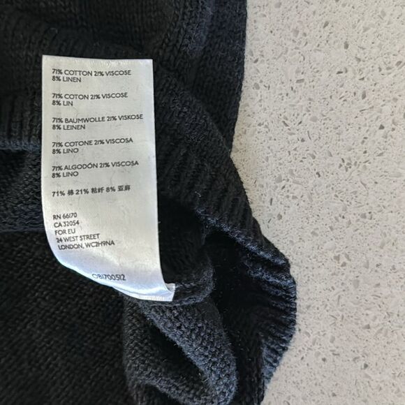 NWOT Free People Nina Sweater Mini Dress Black Beach XS Sleeveless Crew Flowing - Picture 9 of 11